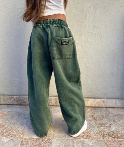 Baggi Algodón Frisado Verde Unisex Unisex - Miniatura 2