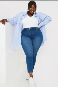 Skinny Jeans Mujer Talles Grandes - Pantalon Chupin Talles Especiales Dama Mayoristas - Miniatura 1