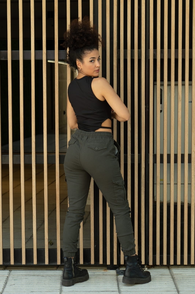 Jogger Cargo Verde Dama - Imagen 3