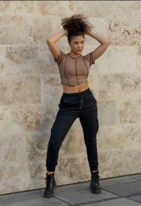 Jogger Cargo Dama Negro