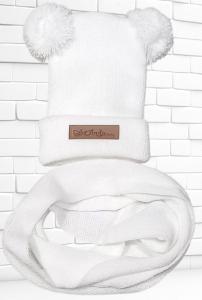 Gorros Tejidos de Lana con 2pompon y Bufanda - Miniatura 2