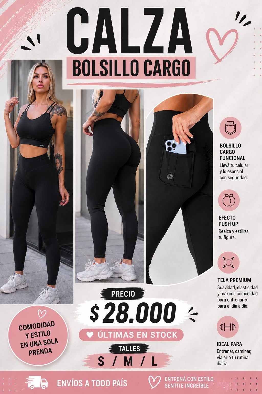 Calza Bolsillo Tipo Cargo - Imagen 2