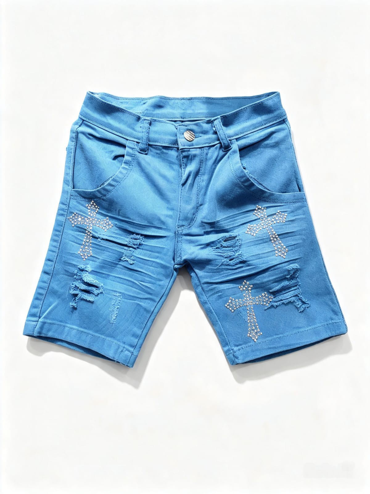 Bermuda Azul con Brillo de Niño - Imagen 2