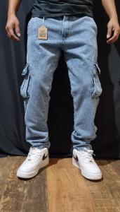 Jean Cargo Mom Celeste - Miniatura 4