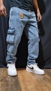 Jean Cargo Mom Celeste - Miniatura 2