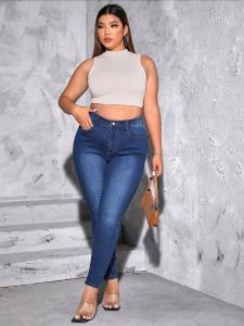 Skinny Jeans Dama Talles Grandes - Pantalones Chupin Mujer Talles Especiales X Mayor