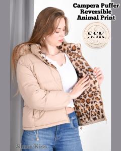 Campera Reversible Animal Print Liquidación.