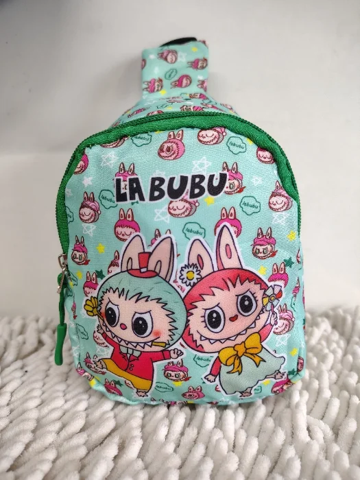 Morralcito Cruzado Labubu y Stitch