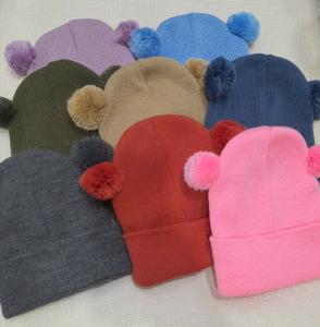 Gorro Bebe Dos Pom Pom 6 Meses a 3años