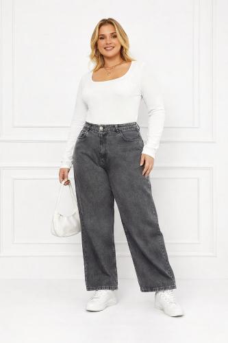 Jean Wide Leg Especial Grande Pantalones Anchos Dama Indumentaria Femenina Mayoristas - Miniatura 1
