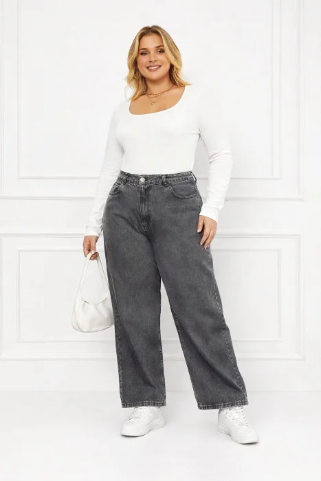 Jean Wide Leg Especial Grande Pantalones Anchos Dama Indumentaria Femenina Mayoristas
