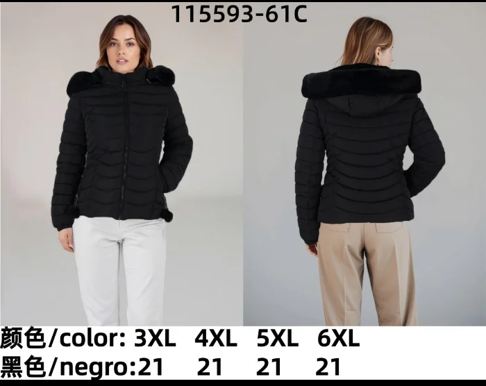 Campera Corta con Piel Talle Especial