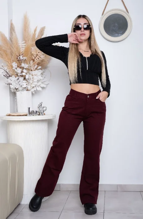 Wide Leg Bordo