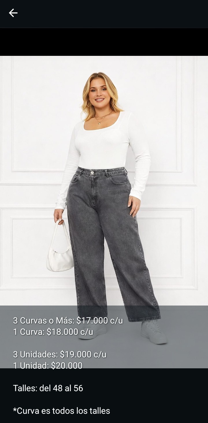 Jean Wide Leg Dama Grande Pantalon Denim Ancho Mujer Especial Promo Hotsale Mayorista - Imagen 4