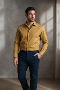 Camisa Blanca Lisa Elastizada - Miniatura 6