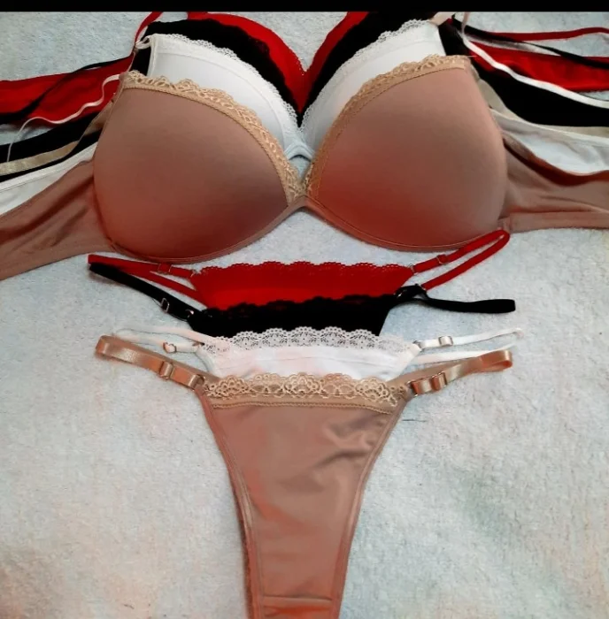 Conjunto Sofi Taza Soft Triangulo Licra Puntilla