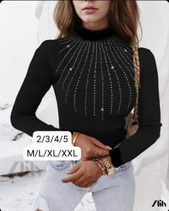 Polera Lanilla/strass