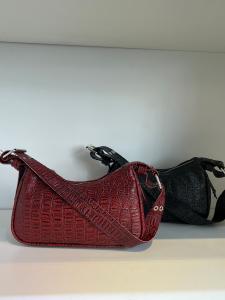 Cartera Mini Bags  Baguette Bordo Negra Suela - Miniatura 2