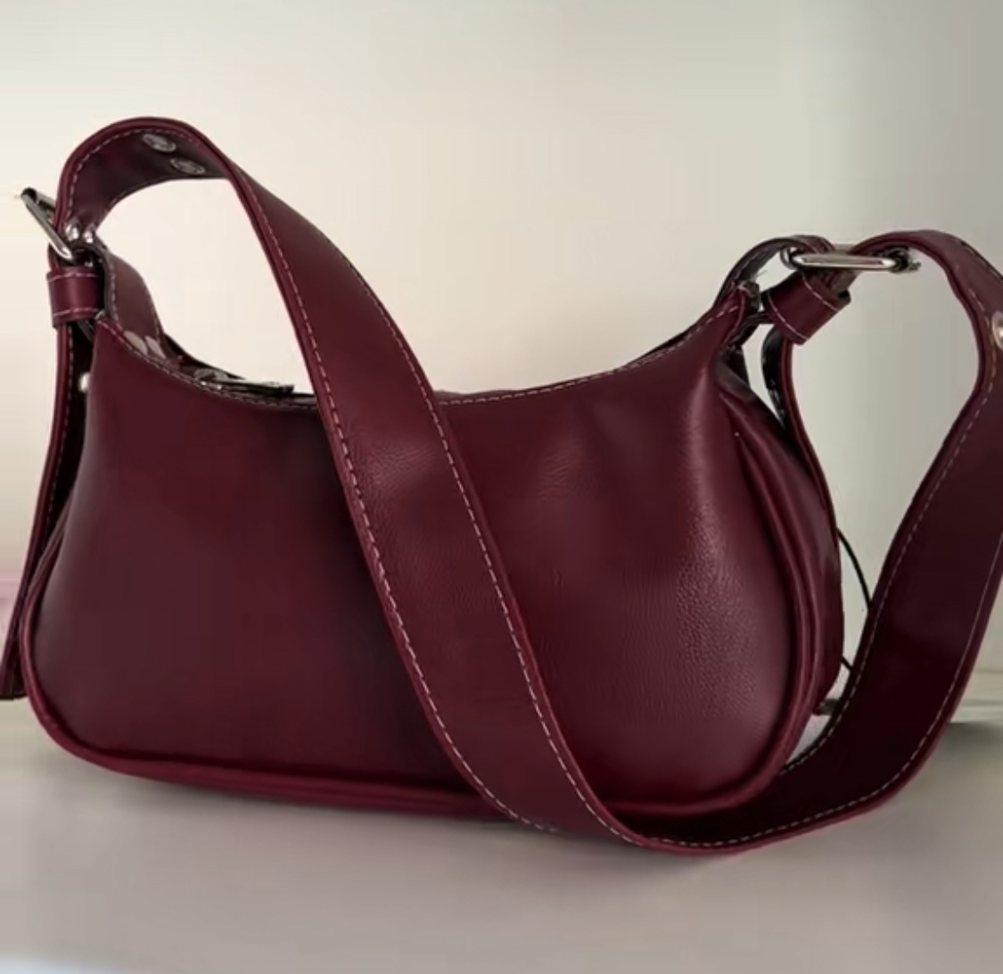 Cartera Baguette Mini Bags Eco Cuero Bordo Rojo Negra Blanca Azul Plateada Dorado - IMG_3870.jpeg