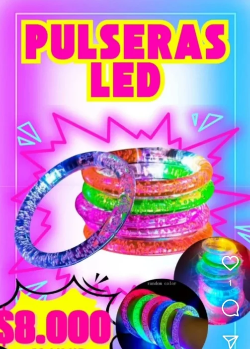 Pulseras Led 6 Unidades