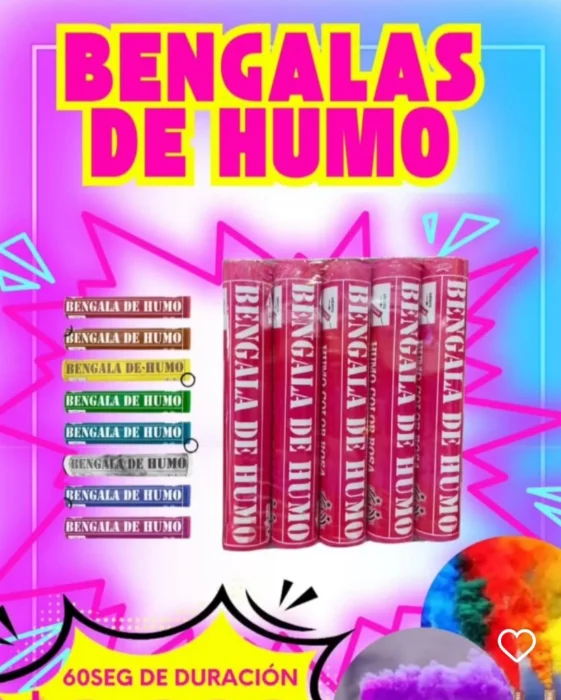 Bengalas Humo Colores
