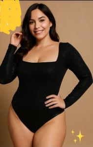 Body Glitter Cuello Cuadrado
