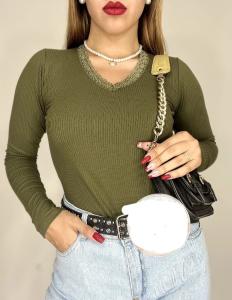 Camiseta con Puntilla Elastizado