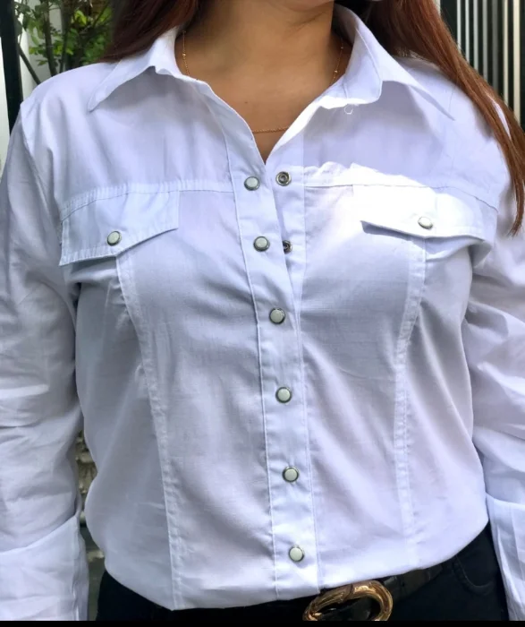 Camisa Blanca de Oficina Dama