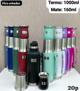 Set Termo System 1litro con Mate de Acero
