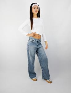 Pantalón de Nena Wide Leg Arenado