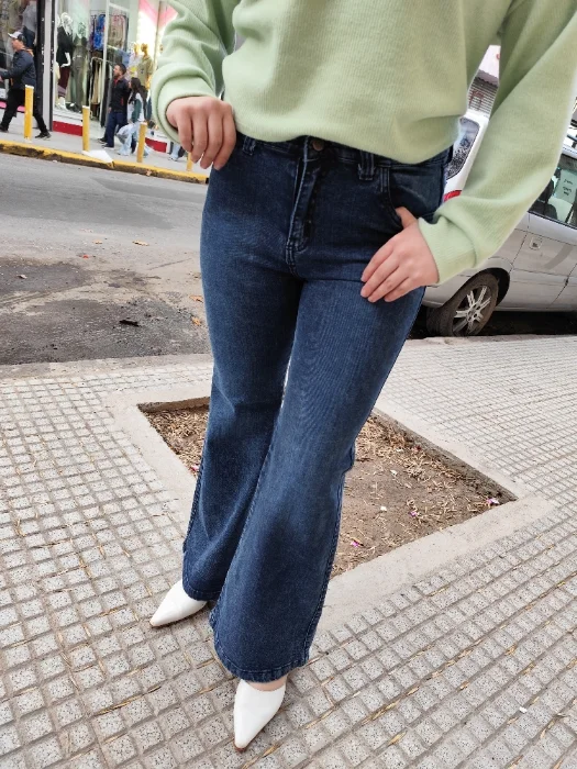 Oxford Azul Liso Dama