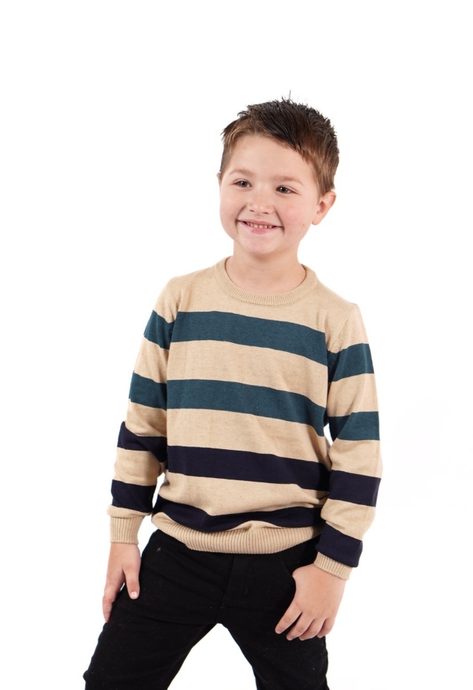 Suéter de Niño Rayado Calidad Premium Algodón 100% - Imagen 2
