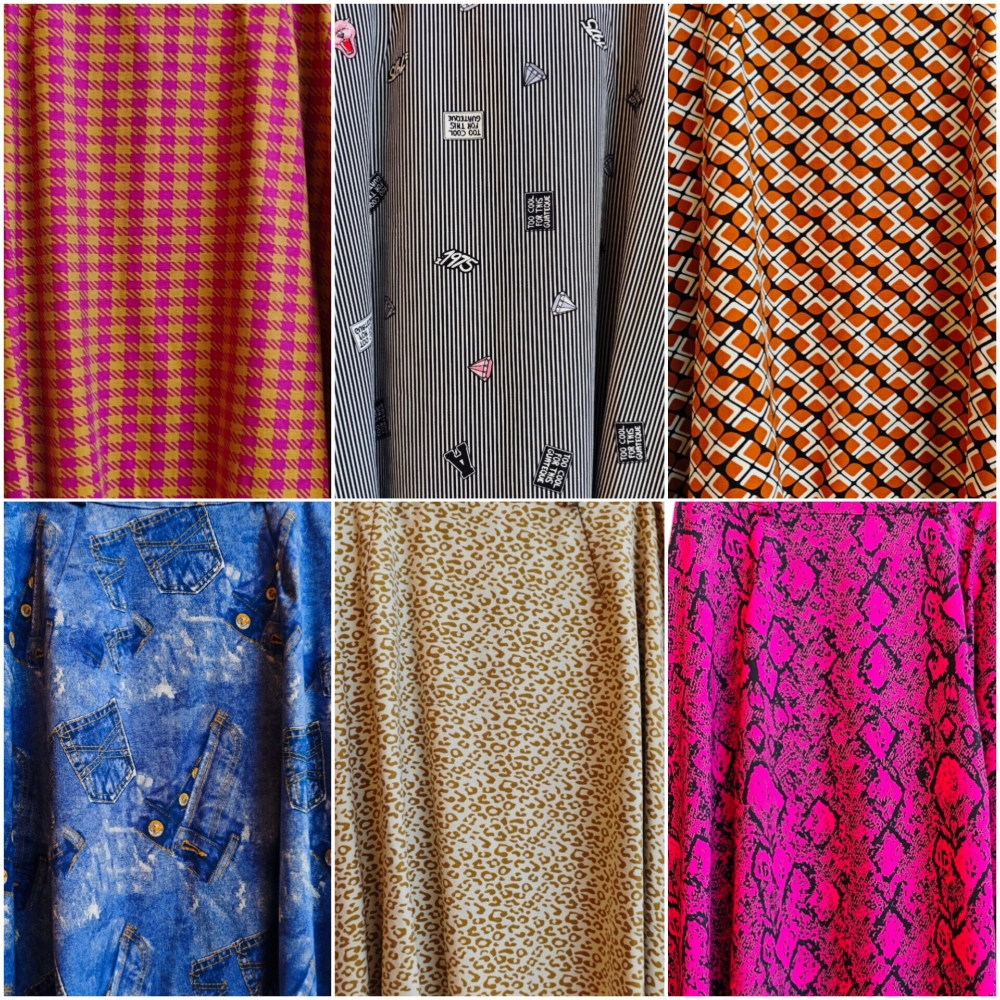 Pollera Acampanada de Bengalina Estampada - Imagen 2