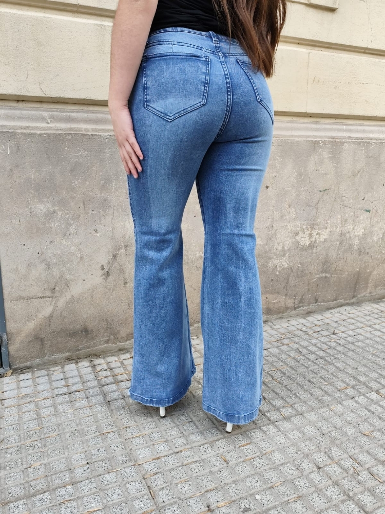 Oxford Celeste Elastizado Dama - Imagen 2