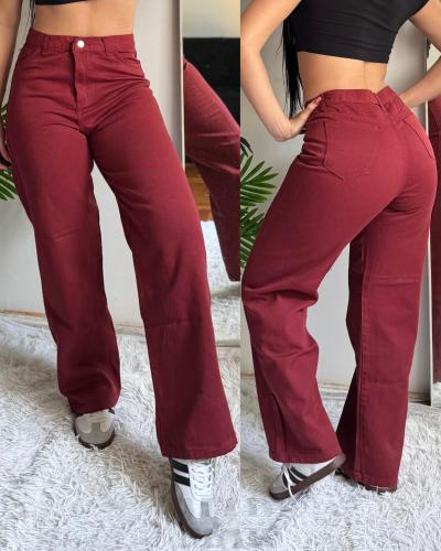 Wide Leg Bordo