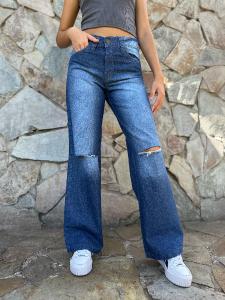 Jean Wideleg Azul Loc. Rotura