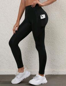 Calzas Deportivas sin Costura Up Puch con Bolsillo Negra - Miniatura 3