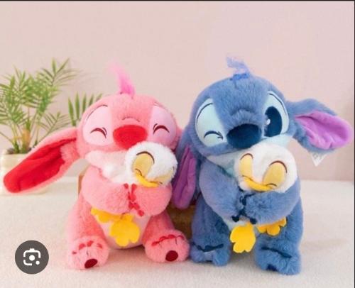 Stich, Angela Patito y Trapito Peluche