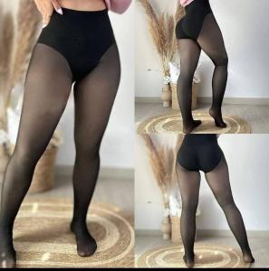 Panty Efecto Piel con Faja _ Perla Negra