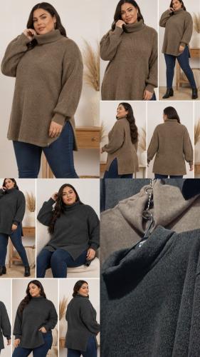 Maxi Sweter Cuello Alto