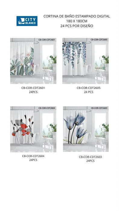 Cortinas de Baño Digital 3d