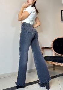Wide Leg Elastizado Gris