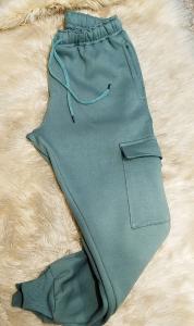 Babucha Cargo de Friza Peinada, Negro, Verde