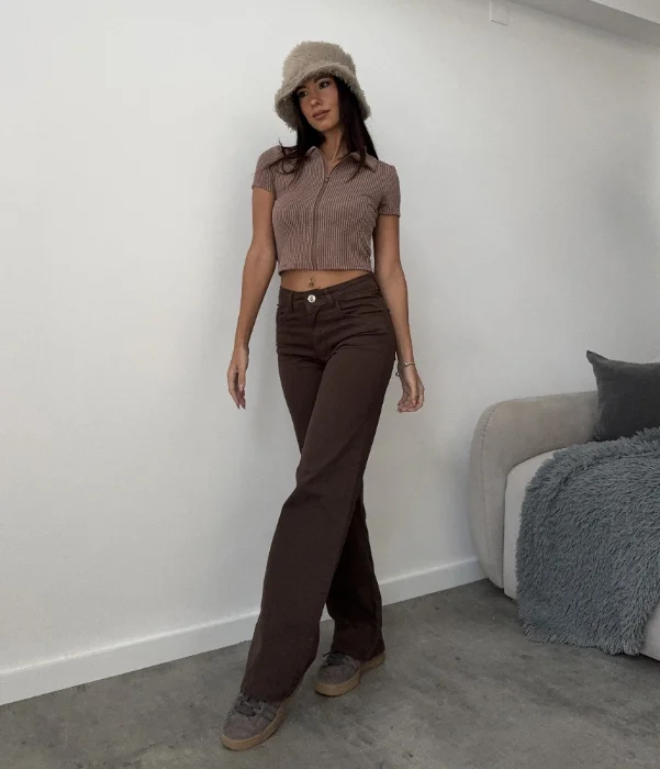 Wide Leg Chocolate Scasso Jeans