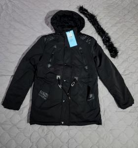 Parka de Gabardina con Piel