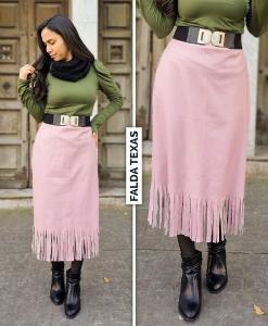 Pollera Fleco Cuerina - Miniatura 4