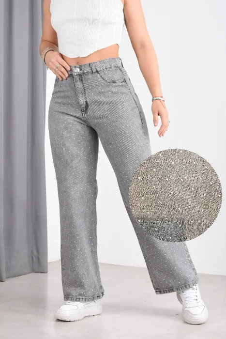 Wide Gris con Brillos/ Strass