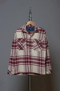 Camisaco de Paño a Cuadros Bordó