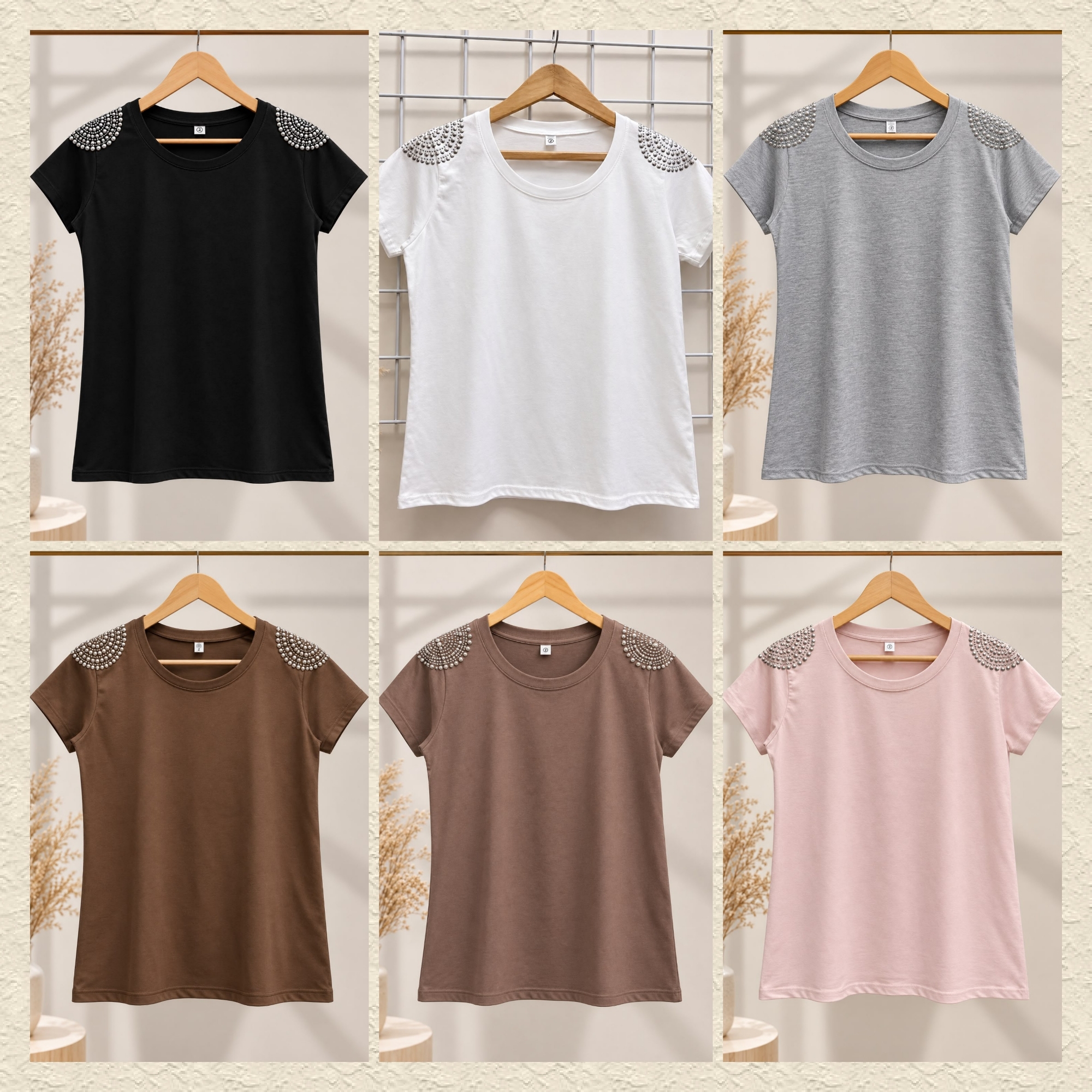 Remera Algodón Peinado con Strass - Imagen 2