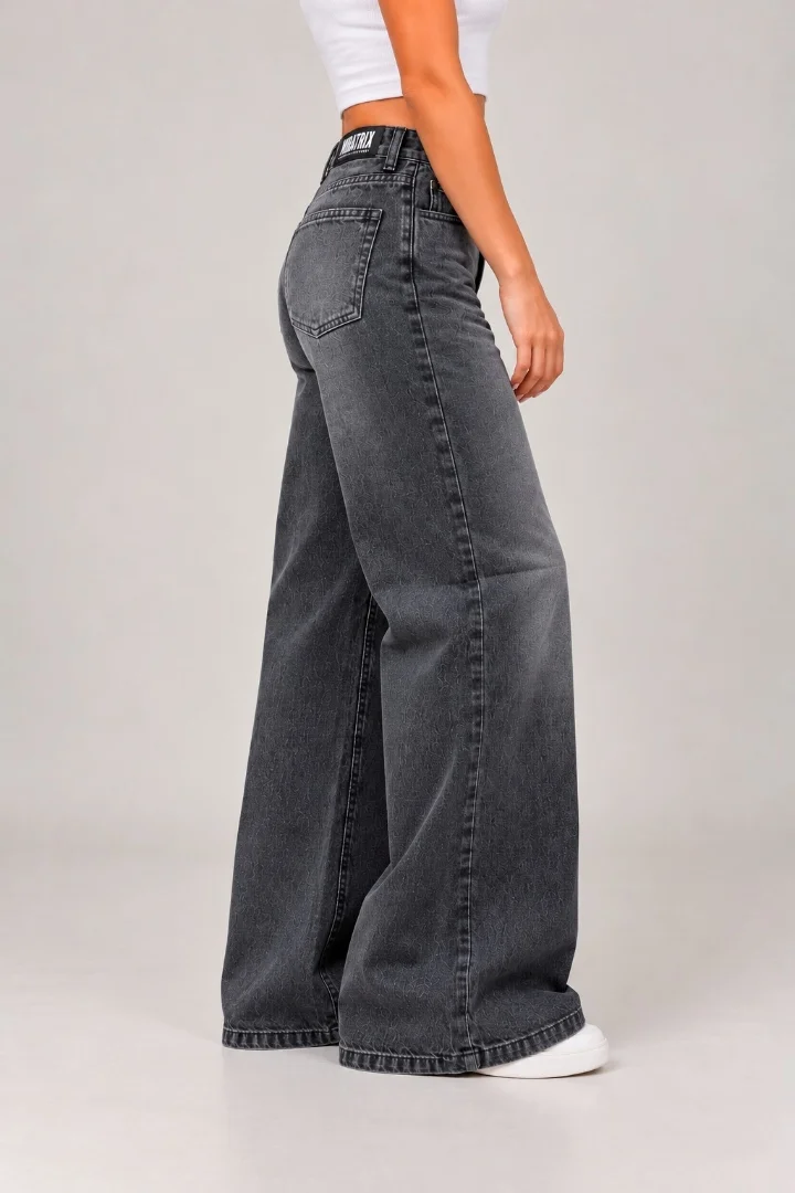 Jean "wide Leg" Gris Nevado Rigido - Imagen 2